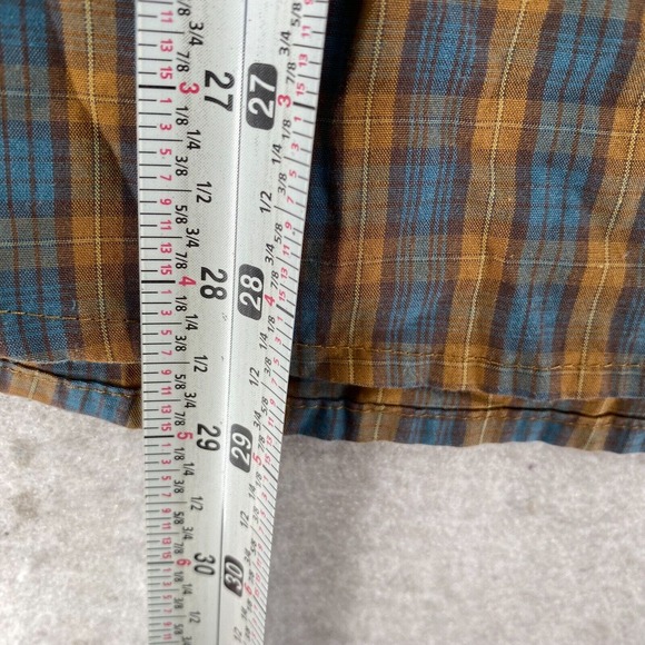 New OUTERKNOWN Shirt Mens MED Long Sleeve Button Up Plaid Organic Cotton Hemp - Picture 14 of 15